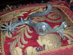 NICKLE SILVER INDIAN HEAD SPUR.