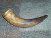 CARVED LION POWDER HORN