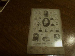 BRIGHAM YOUNG AND WIVES CABINET CARD PHOTO