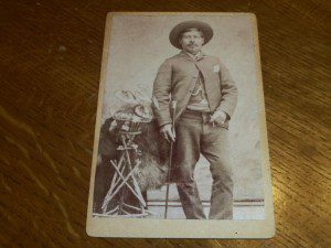 MEXICAN HOLDING CANE CABINET CARD PHOTO