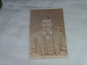 SLICK CLEMENTS TEXAS RANGER CDV PHOTO