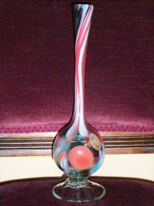 HAND BLOWN GLASS VASE