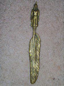POCAHONTAS BRASS LETTER OPENER