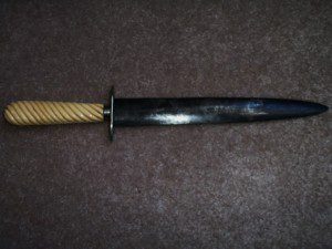 IVORY HANDLE BOWIE KNIFE.