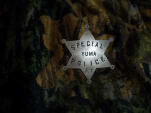 SPECIAL POLICE YUMA ARIZONIA BADGE.