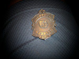 VINTAGE INDIAN POLICE BADGE.