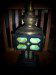 Antique Cast Iron & Stained Glass Lamp