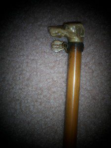 RARE SALESMAN SAMPLE IVORY CANE.