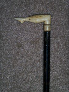 IVORY LADY LEG CANE.