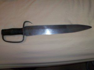 CONFEDERATE D-GUARD KNIFE.