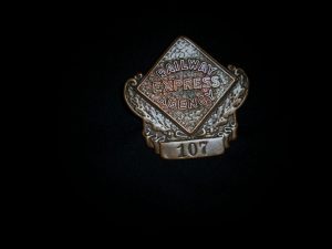 RAILWAY EXPRESS AGENCY BADGE.