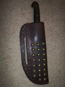 INDIAN TACKED KNIFE SHEATH.