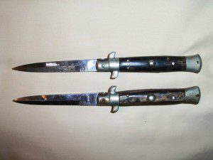 2 Vintage switchblades, INOX, ITALY.