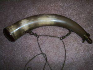 20 inch long powder horn JAMES DIXION & SONS