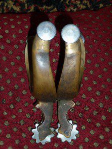 VINTAGE BRASS SPURS.