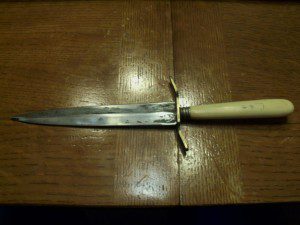 IVORY HANDLE DIRK SILVERED BLADE