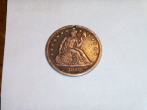 1860 silver DOLLAR CIVIL WAR