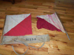 WW1 FLAGS & HOLDER.