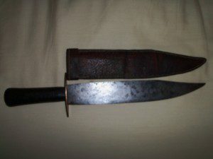 UNMARKED BOYLE & GAMBLE BOWIE KNIFE.