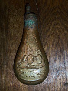 CIVIL WAR POWDER FLASK.