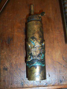 CIVIL WAR EAGLE POWDER FLASK.