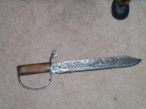 CONFEDERATE D-GUARD BOWIE KNIFE.