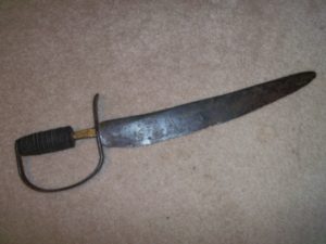 CIVIL WAR D-GUARD BOWIE KNIFE.