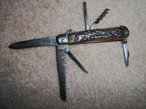 High Quality Civil War Era Stag Handled Knife.