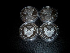 American Eagle 2015 One Ounce Silver Uncirculated Coins.