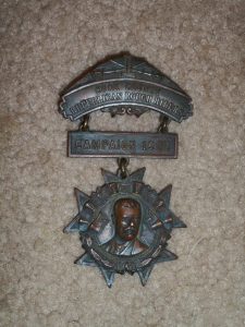 TEDDY ROOSEVELT ROUGH RIDERS MEDAL.