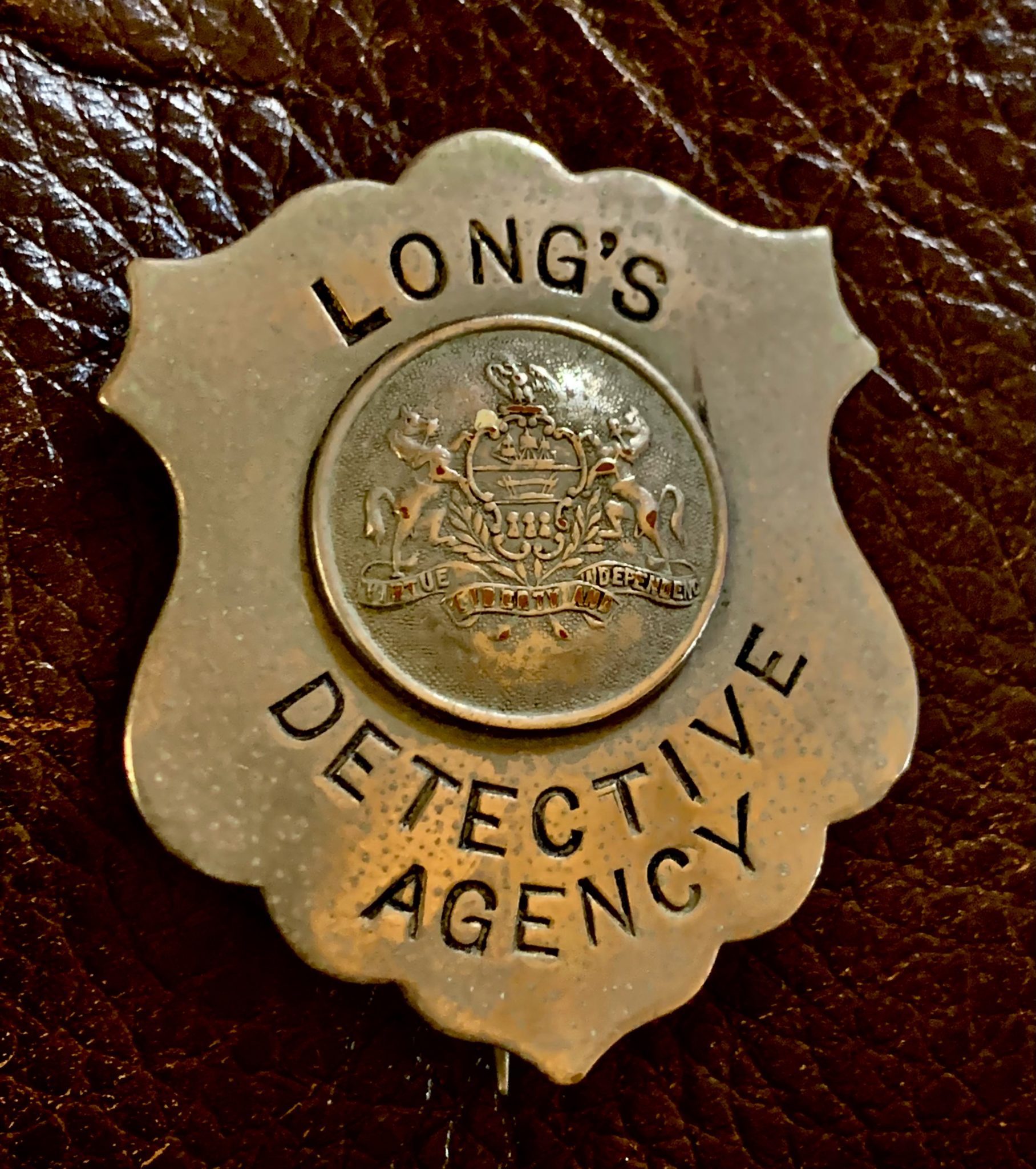 Gorgeous & Rare 1930s - 1940s Tulsa OK Police Detective Oil Derrick Badge # 150 by Metal Arts Co: Flying Tiger Antiques Online Store